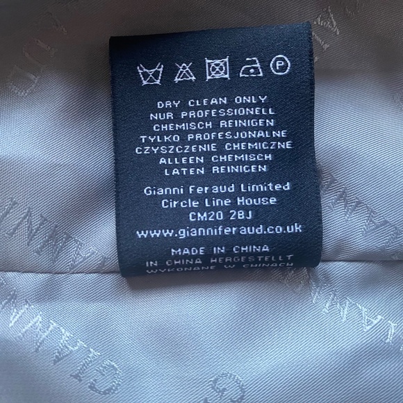 NWT Gianni Feraud pale camel top coat with notched lapel Size 10 - Picture 10 of 12